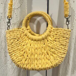 Forever 21 Yellow Woven Bag